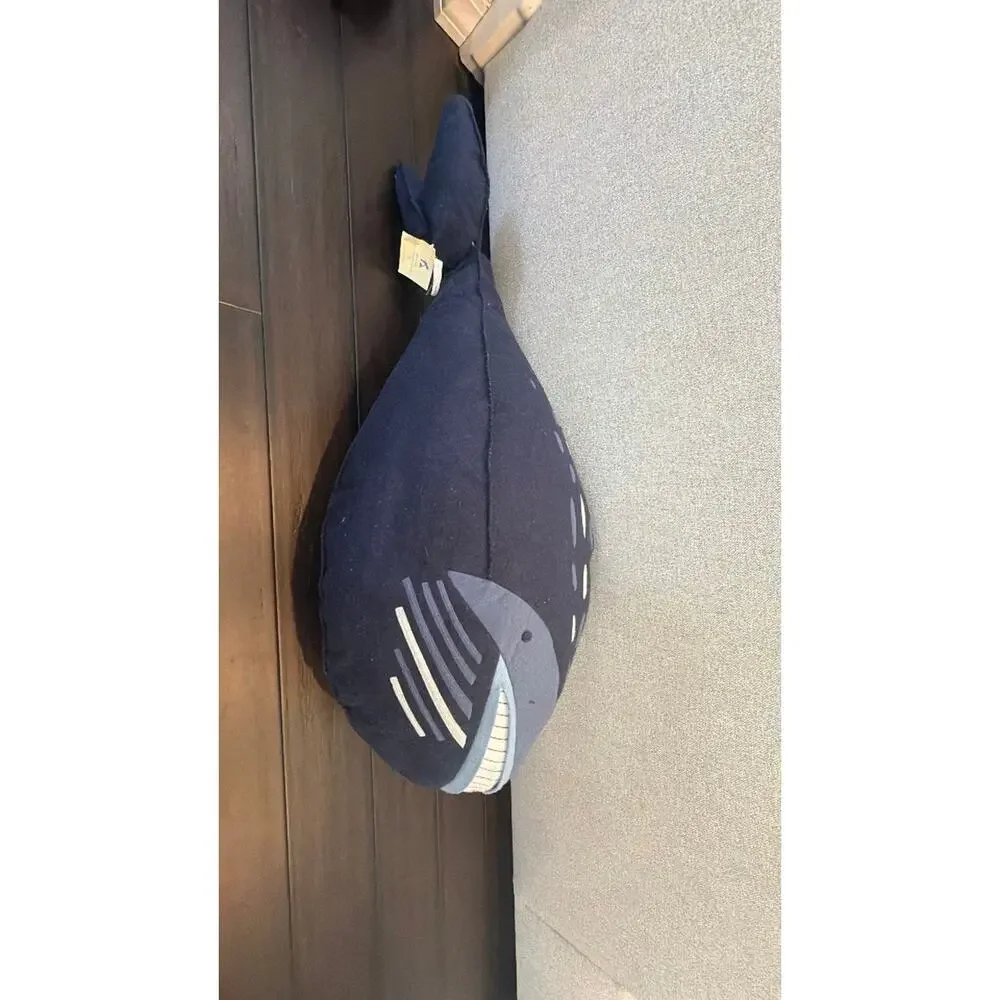 HUGE 35” Pottery Barn Kids Whale Throw Pillow